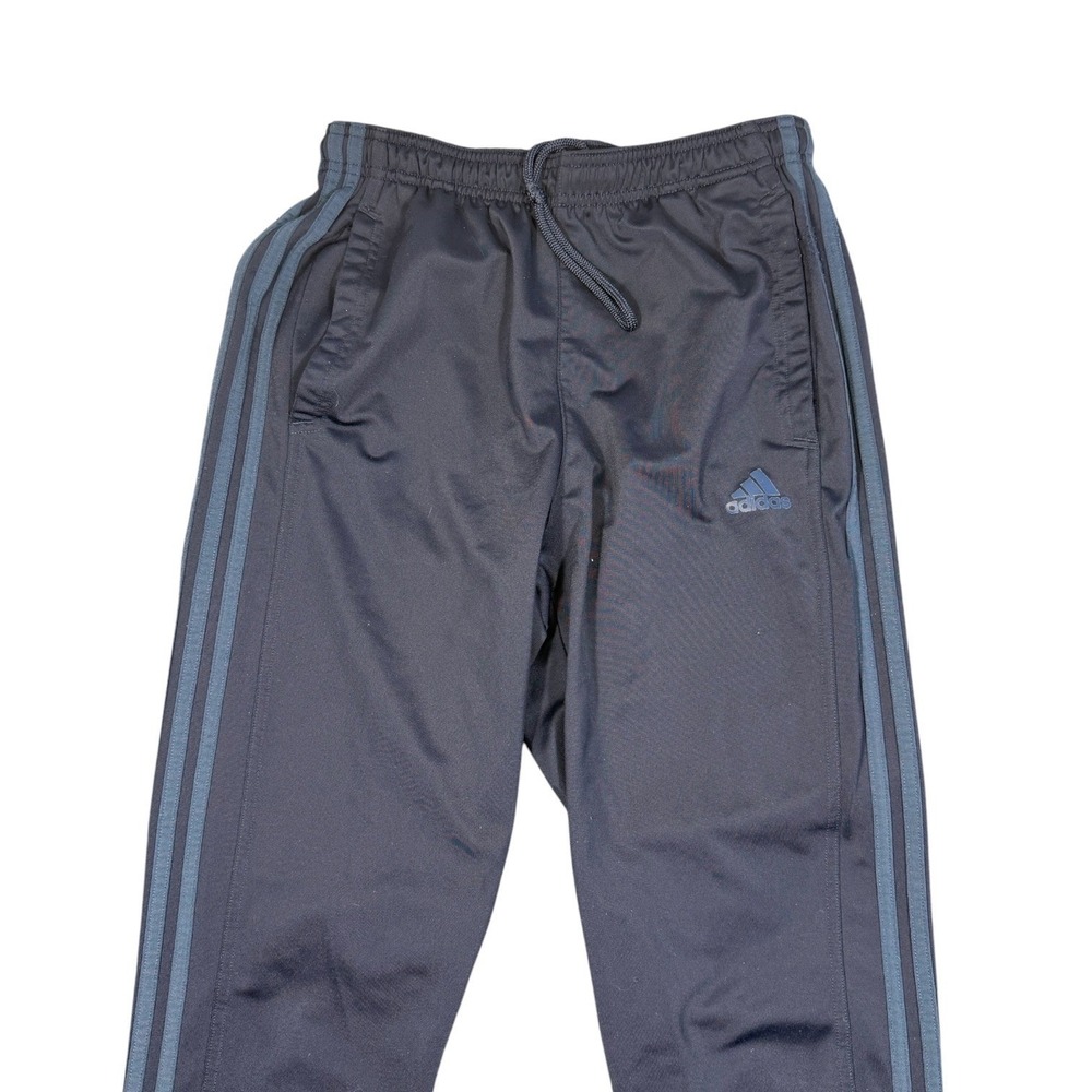 Adidas Track Pants Mens Medium Navy Blue Primegreen 3-Stripe Ankle Zip Joggers - Picture 3 of 12